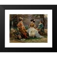 thumbnail image 2 of Cesare Auguste Detti 24x19 Black Modern Framed Museum Art Print Titled - Music in the Garden, 2 of 5