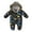 Black, variant on Esaierr Boys Girls Warm Down Cotton Snowsuit Baby Newborn Jumpsuits Baby Zipper Romper Winter Coat for 3M-3Y