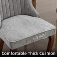 thumbnail image 5 of Fabric Dining Chairs Set of 2, LEGAHOME Upholstered Dining Room Chair with Solid Wood Leg, High Back Chairs for Dining Table, Kitchen Side Chairs, 300lbs Weight Capacity, Gray, 2Pcs, 5 of 8
