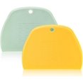 thumbnail image 4 of Dough Scraper Bench Scrapers for Baking, 3-Piece Food-Safe Plastic Dough/Cake/Bread/Pizza Cutters for Kitchen Tools, 4 of 5