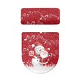 thumbnail image 2 of HELLHERO Snowman and Music Toilet Lid Seat Cover Set Pack of 2 Polyester Fabric Easy Care for Women, 2 of 8