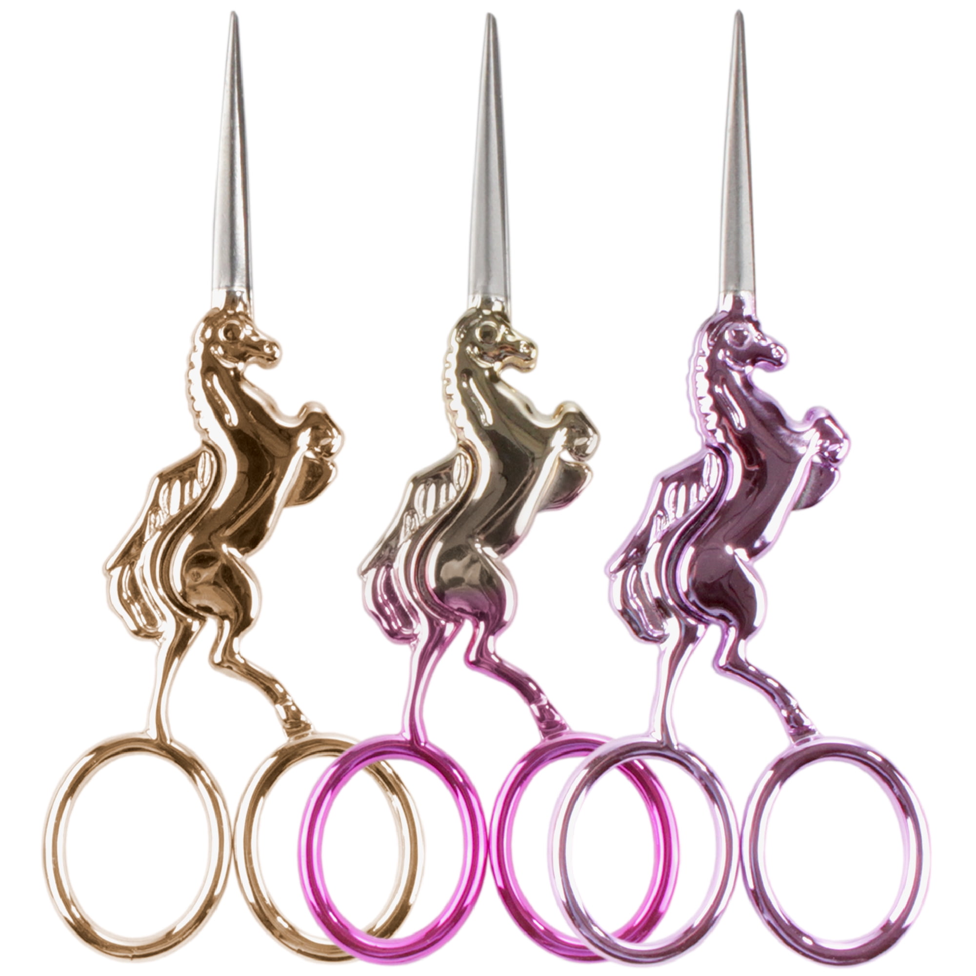 Unicorn Embroidery Craft Stainless Steel Scissors Variety Pack - Assortment A