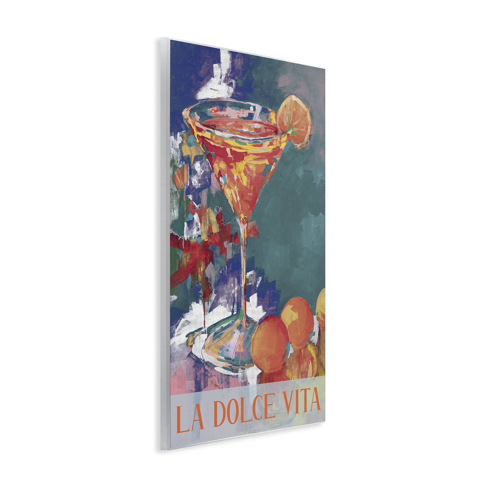 Stupell Industries Citrus Cocktail on Blue Wall Plaque Art, design by Jane Slivka