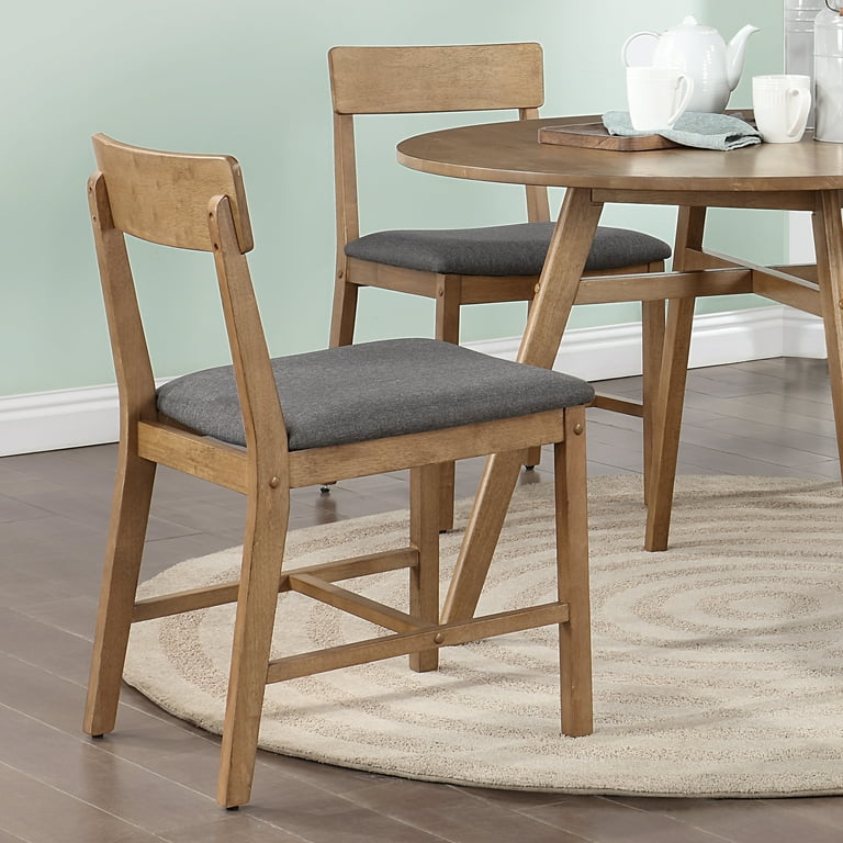 Mainstays 44inch Solid Wood Round Dining Table Walnut Color