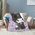 thumbnail image 5 of Sanrio Kuromi Cinnamoroll Flannel Blanket Soft Quilt Thicken Plush Nap Blanket Cartoon My Melody Sofa Blanket Child Aldult Gift, 5 of 9