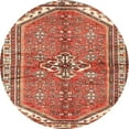 thumbnail image 1 of Ahgly Company Machine Washable Indoor Round Traditional Tangerine Pink Area Rugs, 4' Round, 1 of 7