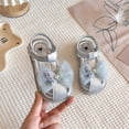 thumbnail image 2 of Jinhomg Toddler Girls Sandals Little Girls Kids Sequin Shoes Lightweight Comfy Wedding School Party Sandals Silver 26, 2 of 6