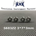 thumbnail image 1 of Oferta especial Venta S683zz Abec-3 3x7x3mm Rodamientos de bolas de acero inoxidable S683 Zz S618/3z ZefeiWu 8390615880718, 1 of 1