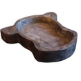 thumbnail image 2 of large cow head wooden dough bowl for decor or candles centerpiece christmas birthday gift one unique brown hand carved bowl approx. 10 to10.5 x 11 to11.5 x2., 2 of 6