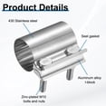thumbnail image 4 of Exhaust Clamp 2" Stainless Steel Lap Joint Band Clamp Exhaust Pipes Connection with M10 Screws for Car Muffler Elbow Pipes, 4 of 7