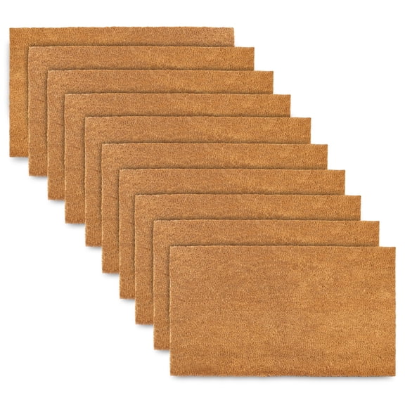 MAINEVENT Blank Coir Doormat 30x17 Inch Plain DIY Outdoor Welcome Mat for Outside 10pk
