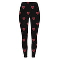 thumbnail image 4 of ZyeKqe Leggings for Women High Waisted Cute Heart Print Tights Casual Stretchy Gym Skinny Yoga Pants, 4 of 9