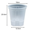 thumbnail image 2 of Flower pot with drainage function for indoor and outdoor (transparent/white), 2 of 8