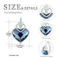 thumbnail image 6 of Midir&Etain blue love crystal earrings 925 sterling silver jewelry, suitable for women and to give gifts on any occasions Earrings are exquisite and charming, 6 of 7