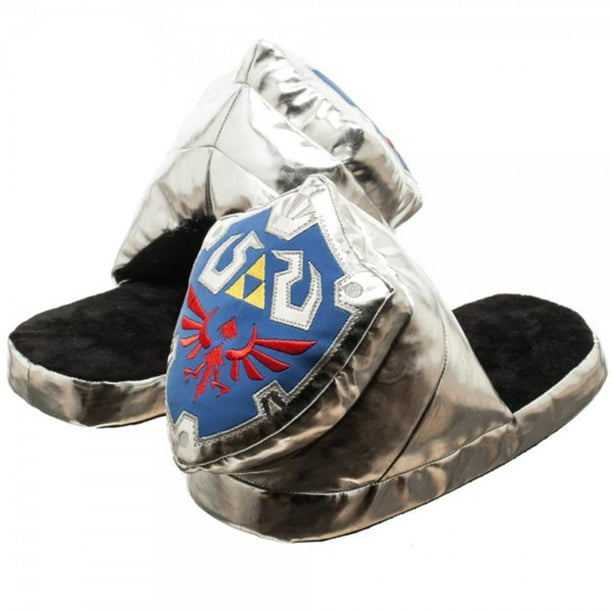 Legend of Zelda Link s Shield Adult Plush Slipper Medium Walmart