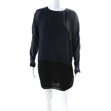 

Pre-owned|Acne Womens Buttoned A-Line Colorblock Mini Dress Navy Black Size EUR36