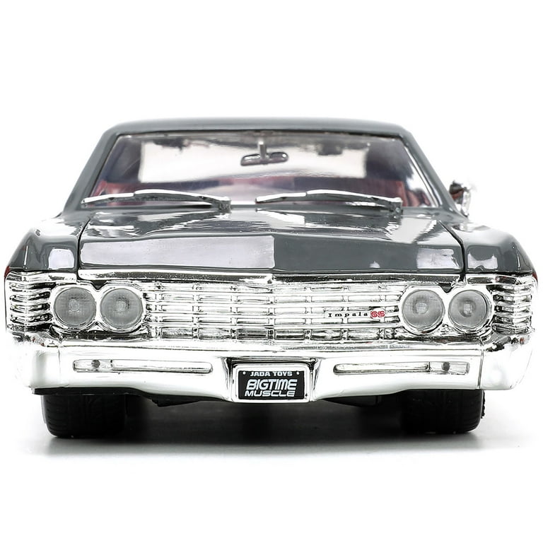 1967 Chevrolet Impala SS Gray and Burgundy with Burgundy Interior