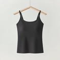 thumbnail image 2 of Seamless Cami Tops for Women Square Neck Built-in Bra Tank Top Everyday Comfort Camisole for Summer L, 2 of 5