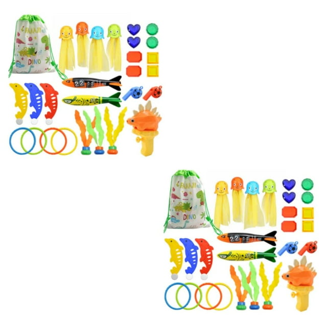 Vogacara Colorido juego de juguetes de piscina para niños: divertido juego de entrenamiento de habilidades de buceo, línea hipoalergénica Type4 NO4