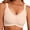 Beige, variant on Womens Wireless Bras V Mesh Comfortable Bralette Supportive Tshirt Bra No Underwire Seamless Push Up