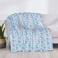 thumbnail image 4 of Throw Blanket for Couch, purple Shiny Fish scale Super Soft Fuzzy Comfy Warm Throw Blanket, Cuteness Lightweight Cozy Plush Flannel Blanket & Throws for Sofa and Bed All Season, 4 of 5