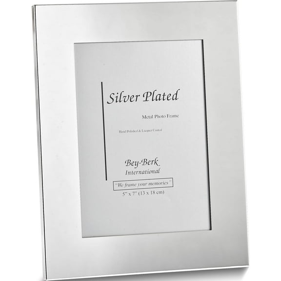 Fashion Silver-Plated 5X7 Wide Edge Photo Frame (7 X 0.35) Made In China gm18351
