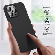 X-level iPhone 14 Pro Max Case Ultra-Thin Slim Fit [Guardian Series] Phone Cases Soft Flexible TPU Matte Finish Coating Light Protective Back Cover for iPhone 14 Pro Max - Black