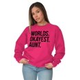 thumbnail image 3 of Worlds Okayest Aunt Niece Nephew Cute Women Plus Size Crewneck Sweatshirt Brisco Brands 2X, 3 of 5