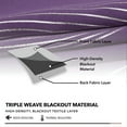 thumbnail image 3 of Deconovo Foil Printed Blackout Curtains for Kids' Room, Silver Wave Lines Pattern (42 x 72 inch, Purple Grape, 2 Panels), 3 of 8