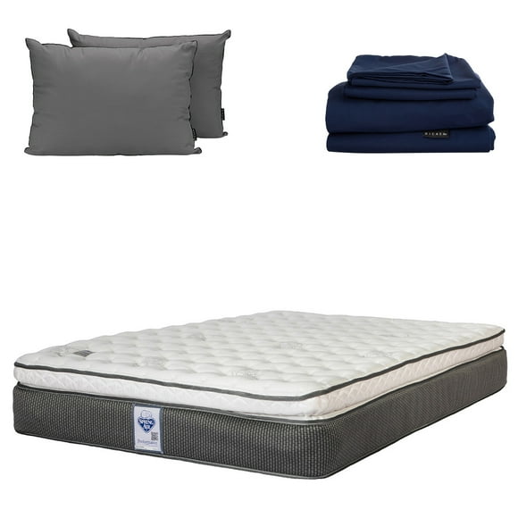 Colchón Queen Size Spring Air + Almohada 2Pack + Sábanas Softy