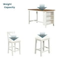thumbnail image 6 of Harper & Bright Designs Counter Height Dining Table Set for 4, Wood Bar Table with Storage shelf and 2 stools & 2 Chairs for Small Places, White, 6 of 18