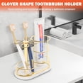 thumbnail image 3 of Toothbrush Holder Stand for Bathroom, Metal Toothbrush Organizer with Marble Base, Toothbrush Storage Collection for Family, Suitable for Home Hotel Countertop Vanity (Small, Matte Black), 3 of 9