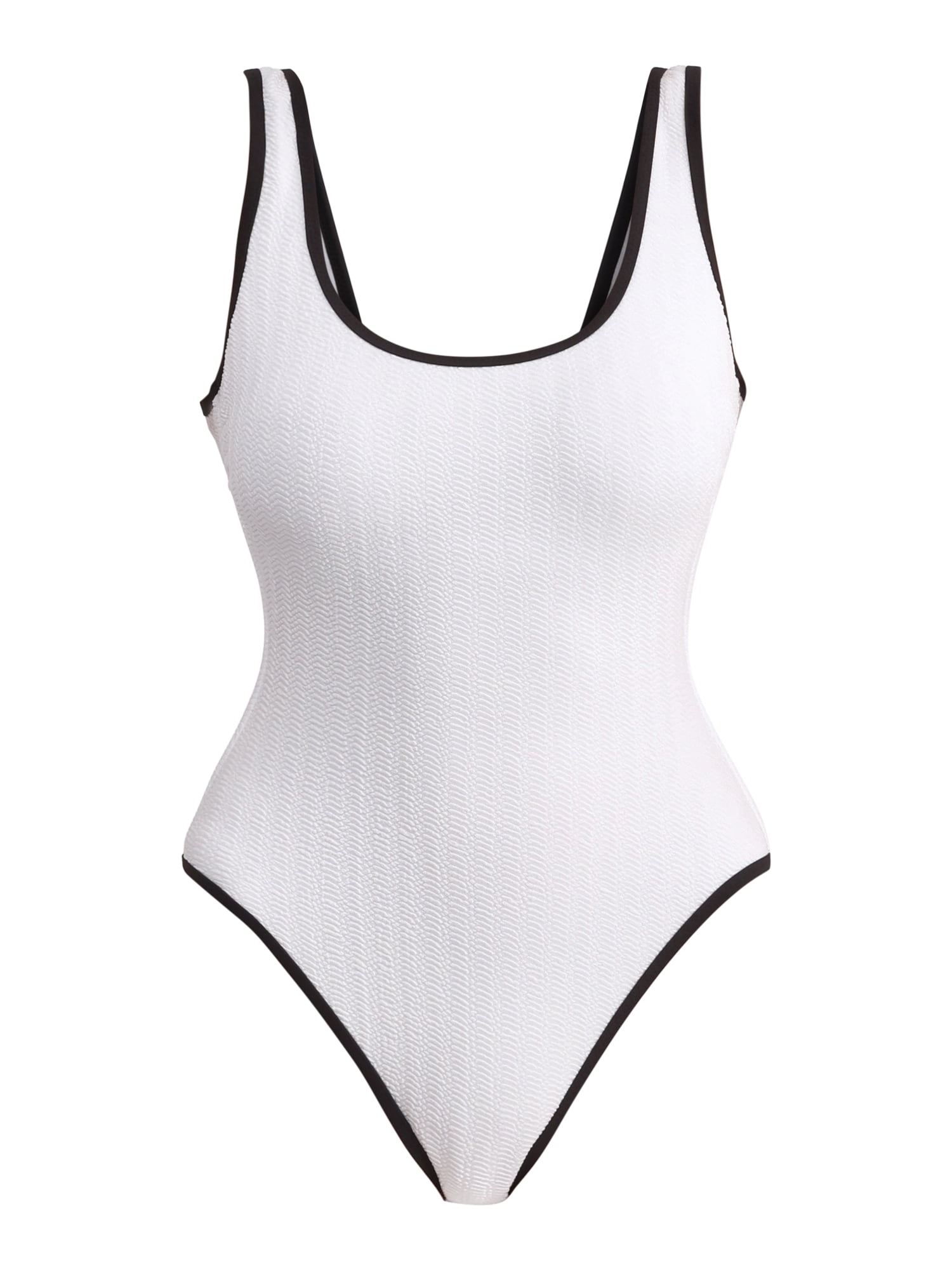 No Boundaries Women's Herringbone Crinkle One Piece Swimsuit, Sizes XXS-XXL