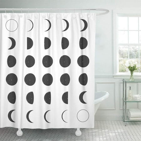 Newsely Boho Vintage Sun 70s Shower Curtain 60Wx72H Inch