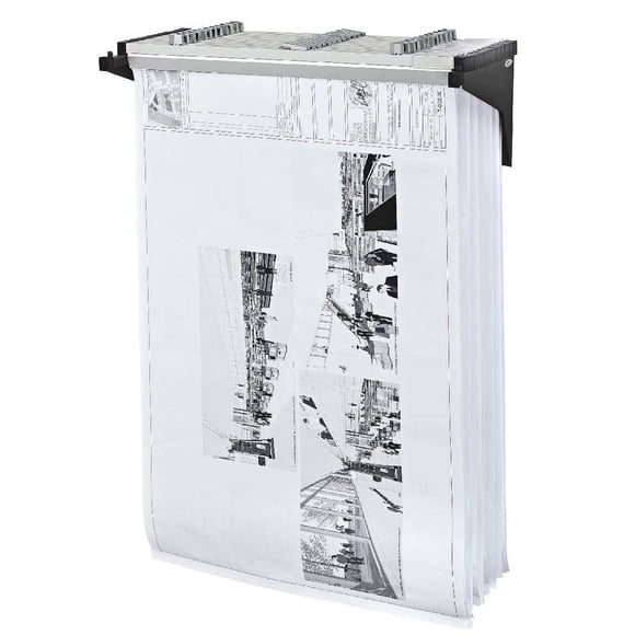 Adir Rangement Mural pour Plans - Présentoir à Affiches Suspendu - Organiseur de Plans et Fichiers - Idéal pour Petit Ou Grand Bureau, Maison (Noir)