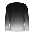 thumbnail image 6 of Scyoekwg Elegant Blouses for Women Long Sleeve Square Neck Top Fall Fashion Gradient Graphic Tops Casual Stretchy Pullover (Black,L), 6 of 6