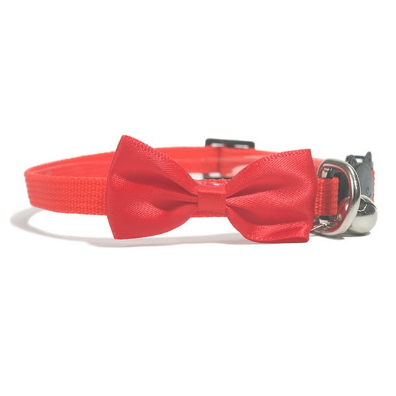 Holiday dog and cat collars with a bow, heart-shaped dog collars for Valentine's Day,