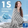 thumbnail image 2 of Aship Cooling Blanket Throw, Japanese Arc-Chill Cool Fiber Q-Max>0.5 Lightweight Skin-Friendly Double-Sided Summer Blankets for Beds - Gray 51"x 67", 2 of 7