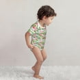 thumbnail image 4 of Daiia Tropical Flamingo Printed Unisex-Baby Short Sleeve Onesies Bodysuits Baby Climbing Clothes Soft and Comfortable Romper with Expandable Shoulder Design-3 Months, 4 of 8