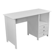 Techni Mobili Contemporary 3-Drawer Computer Desk, White