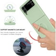 thumbnail image 5 of Z Flip 4 Case, Galaxy Z Flip 4 Case, Slim Fit Ring Holder Liquid Silicone Soft Gel Rubber Bumper Shockproof Women Men Girls Boys Case for Samsung Galaxy Z Flip 4 5G 6.7" 2022, Matcha Green., 5 of 8