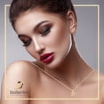 thumbnail image 6 of BEBERLINI Women Initial Letter D Pendant Necklace 14K Gold Filled Cuban Chain Jewelry 18", 6 of 9
