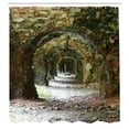thumbnail image 3 of Ambesonne Antique Shower Curtain, Medieval Tunnel, 69"Wx70"L, Grey Red, 3 of 5