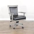 thumbnail image 4 of Sunny Designs Wood Game Chairs with Casters and Cushion Seat in Alpine Gray, 4 of 10