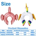 thumbnail image 3 of Pool Floats iGeekid Unicorn Flamingo para niños de 3 a 8 años, paquete de 2, 3 of 8