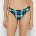 thumbnail image 1 of Cotton Thong Panty in Evergreen Plaid, 1 of 5