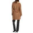 thumbnail image 2 of Via Spiga Womens Faux Fur Wool Walker Coat, 2 of 3