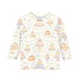 thumbnail image 2 of Retro Halloween Shirts for Toddler Girls Boys Ghost Pumpkin Graphic Shirts Crewneck 3/4 Sleeve Halloween Tees 2-13 Years, 2 of 5