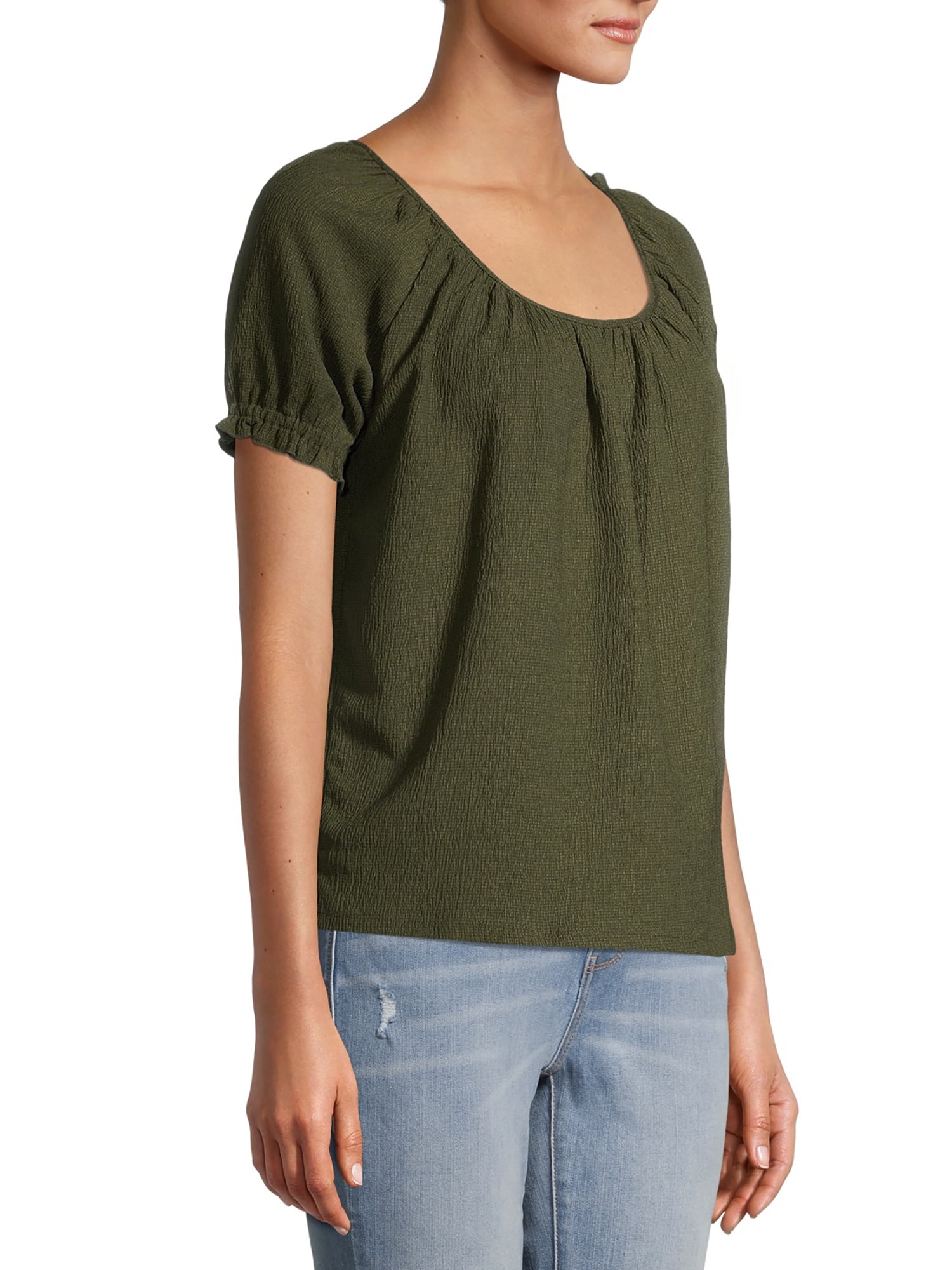 madewell texture and thread peasant top