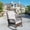 A-Gray, variant on FFH Outdoor Wicker Rocking Chair, Rattan Rocker Accent Armchair for Patio, Garden, Backyard, Beige Cushion